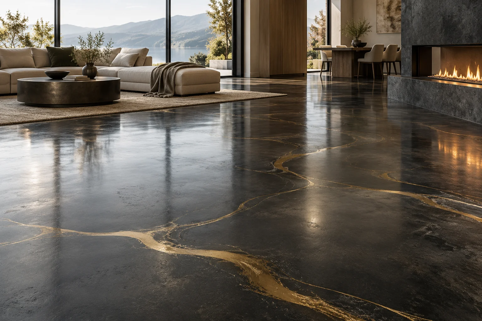 Epoxy flooring AI-generated concept inspiration