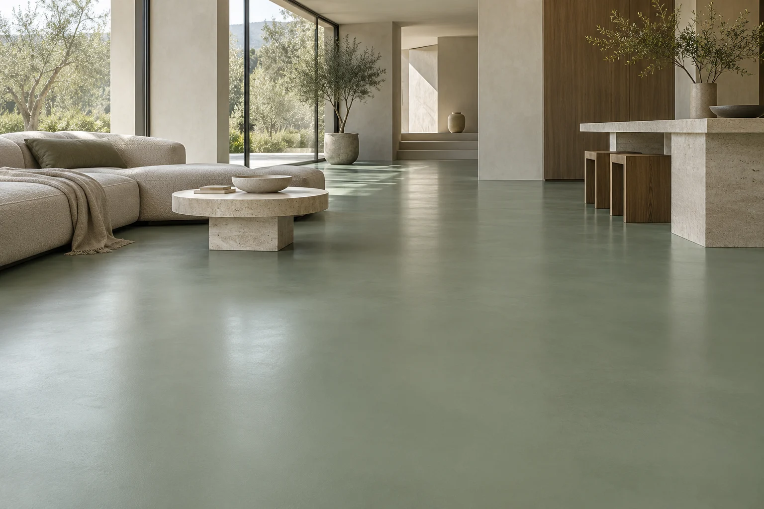 AI-generated solid colour flooring inspiration
