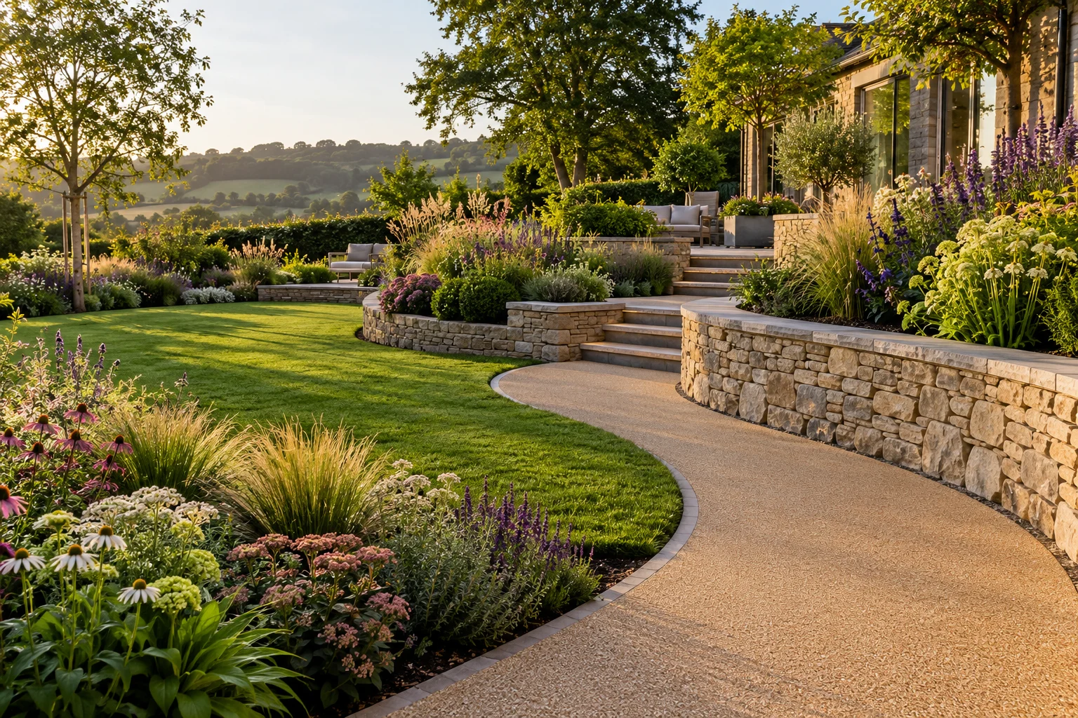 AI-generated inspiration for planting, lawns & boundaries