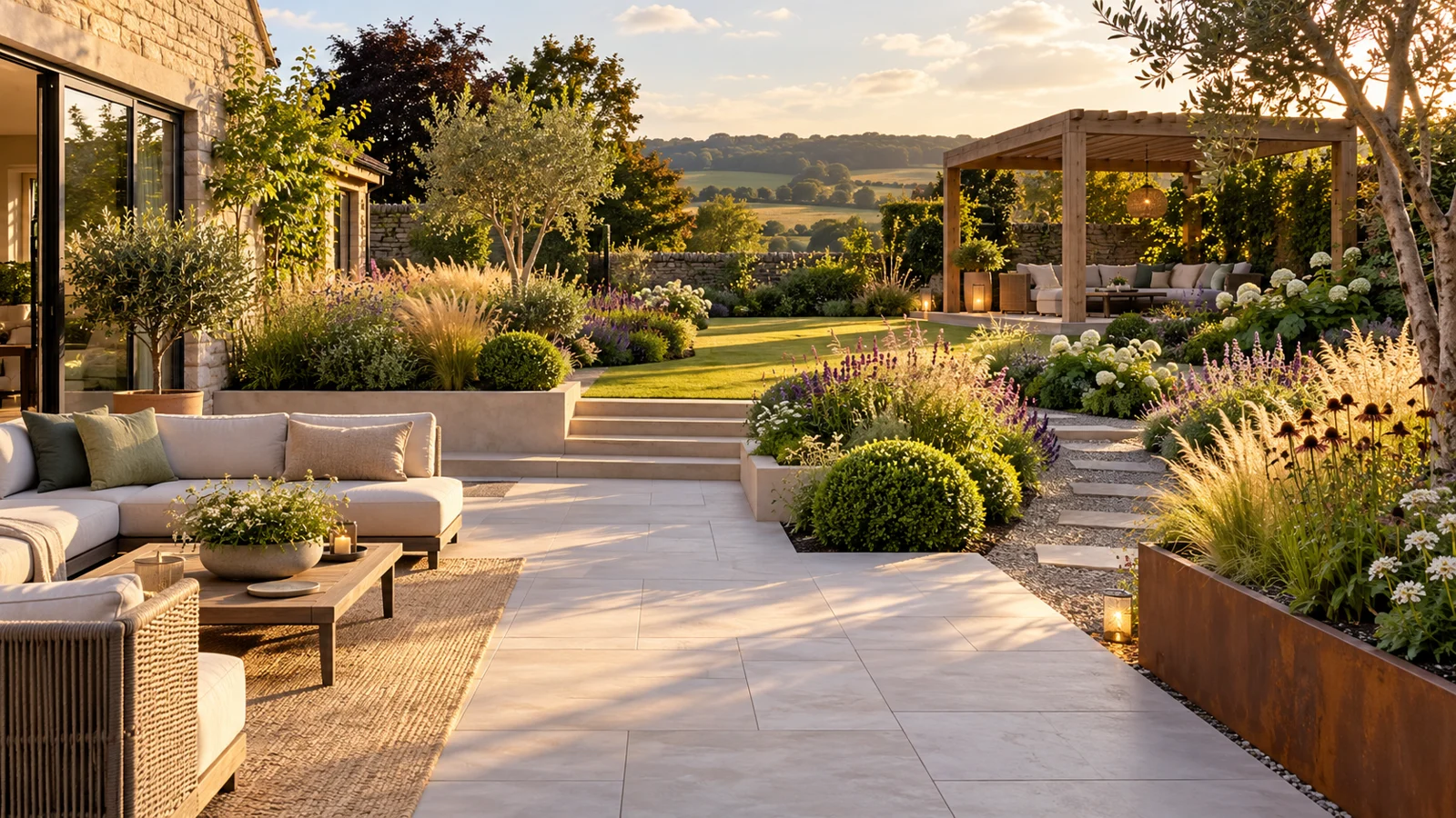 AI-generated inspiration for complete garden concepts