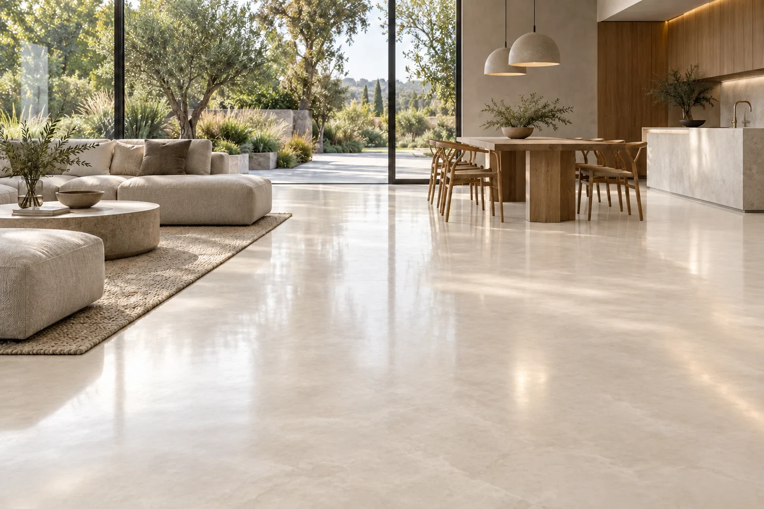 Quiet Stone floor concept in the sample room